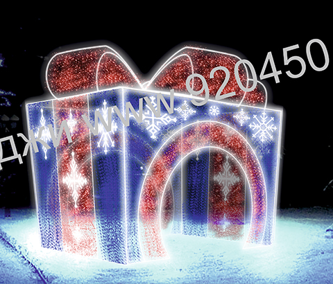 Арт фигура Светодиодная 3d на металлическом каркасе Подарок светодиодный 