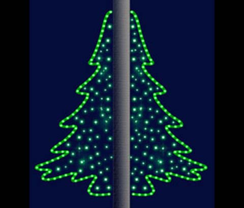 Консоль светодиодная новогодняя Елочка две половинки 90х160см