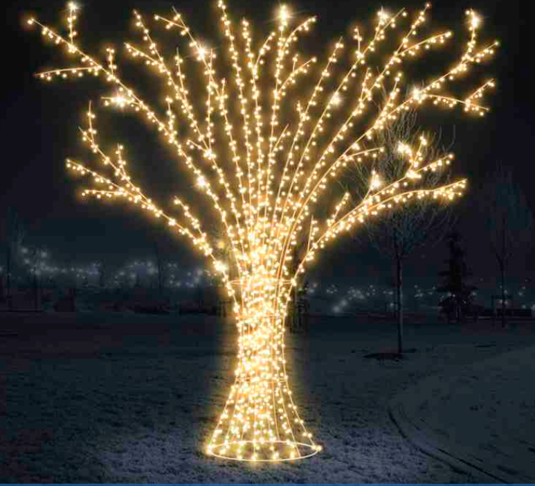 Дерево световое объемное каркасное 3D 3м