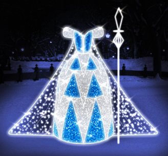 Фотозона объемная  "Платье снежной Кролевы"  2,3м