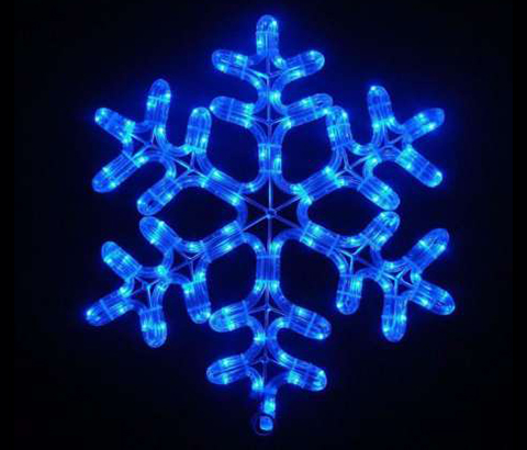 Снежинка светодиодная дюралайт Синяя 0,6м (60 см)